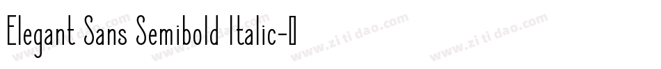 Elegant Sans Semibold Italic字体转换